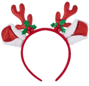 HEADBAND RED REINDEER ANTLERS